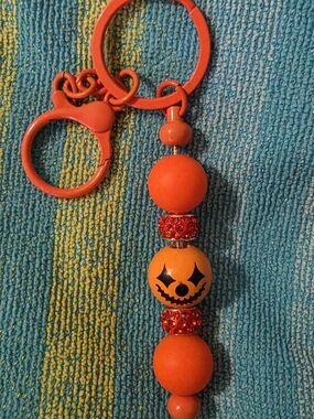 Light Orange Pumpkin Keychain